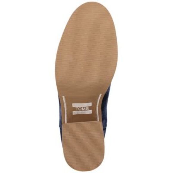 NWT TOMS Womens Navy Gored Sides Esme Round Toe Block Heel Suede Booties 10 - Picture 4 of 5